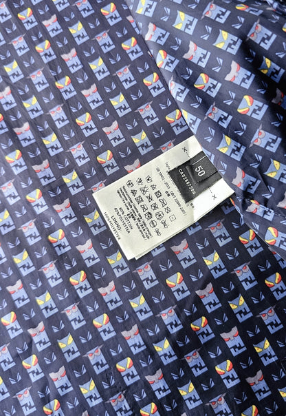 FENDI Retro Monster Eye Monogram Windproof Shell Jacket