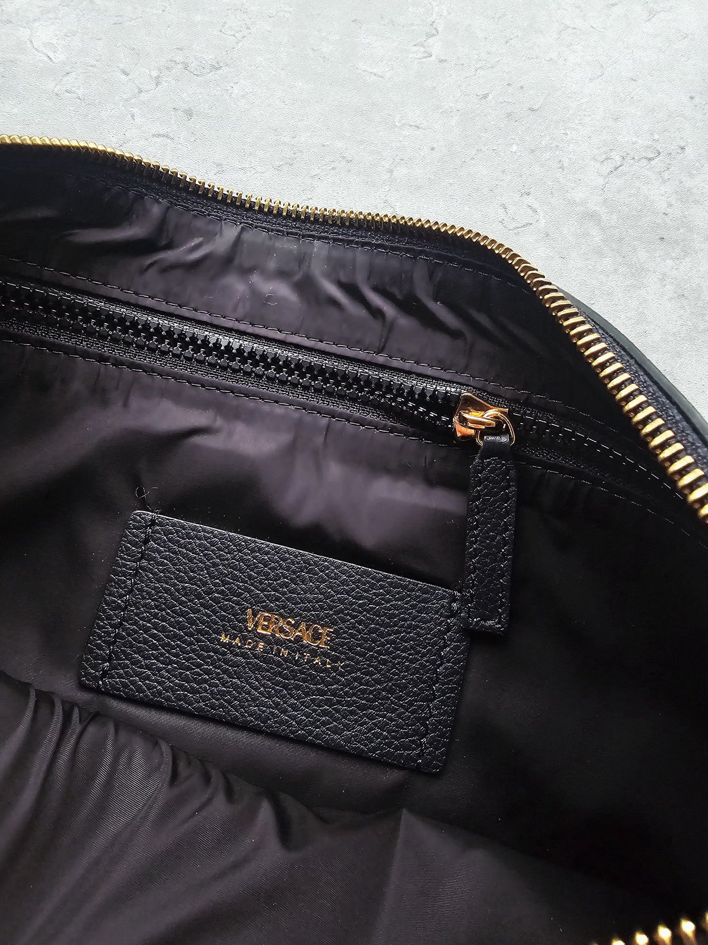 VERSACE Medusa Patch Embellished Zipped Documents Pouch