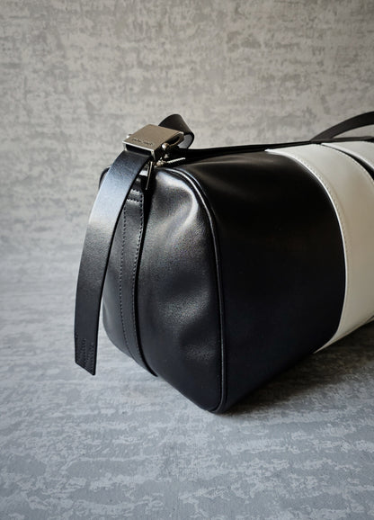 PALM ANGELS 2022 Black/White Track Travel Holdall