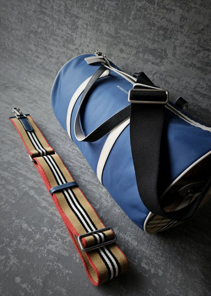 BURBERRY Nylon Kennedy Duffle Bag