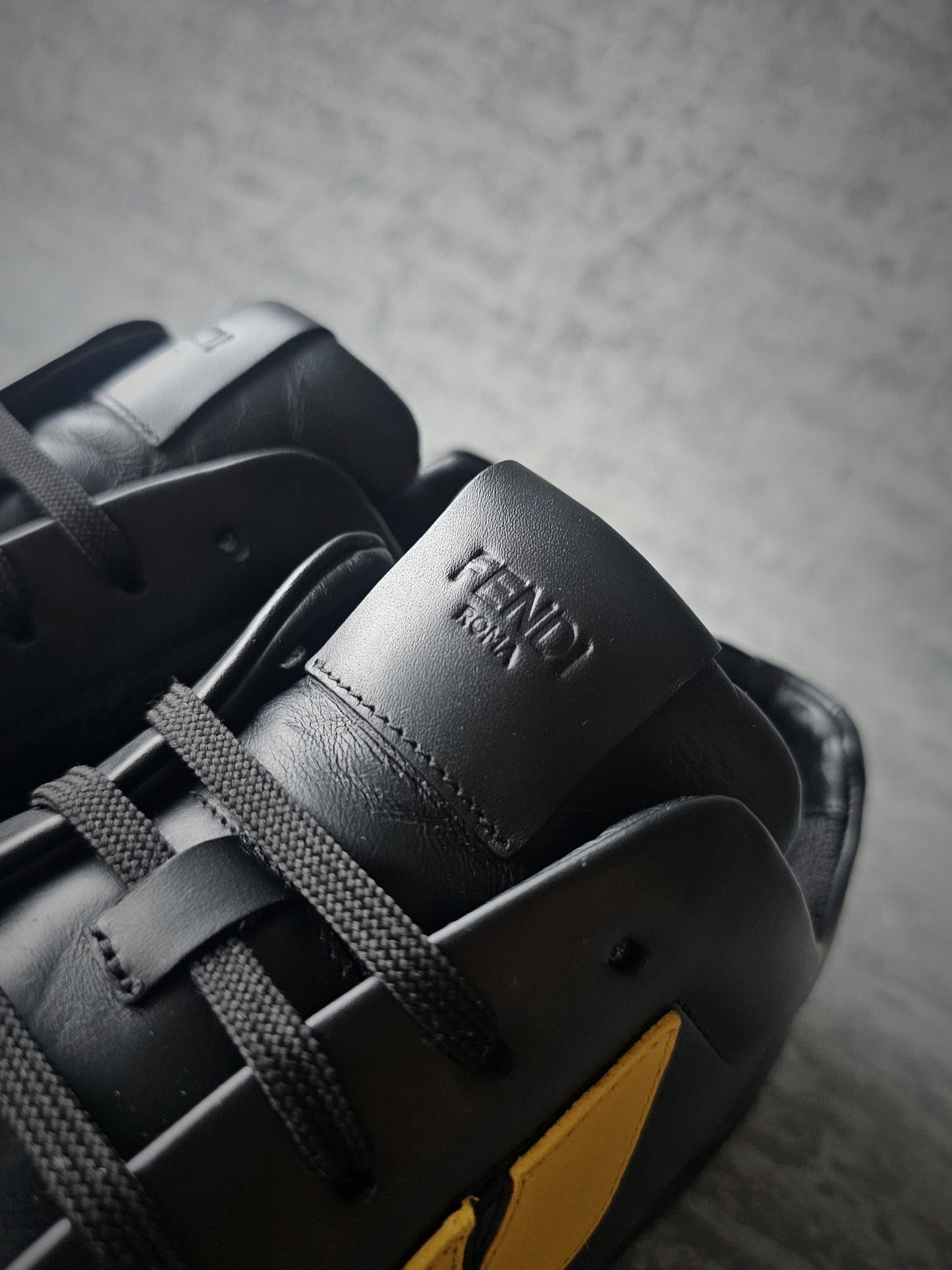 FENDI Low-Top Leather Bug Eye Sneakers