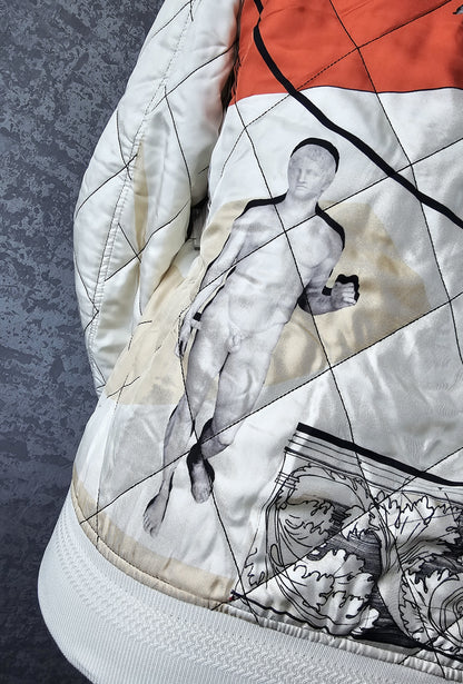 VERSACE Bauhaus Print Baroque Silk Bomber