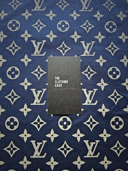 LOUIS VUITTON Gradient Cotton Monogram Navy T-Shirt