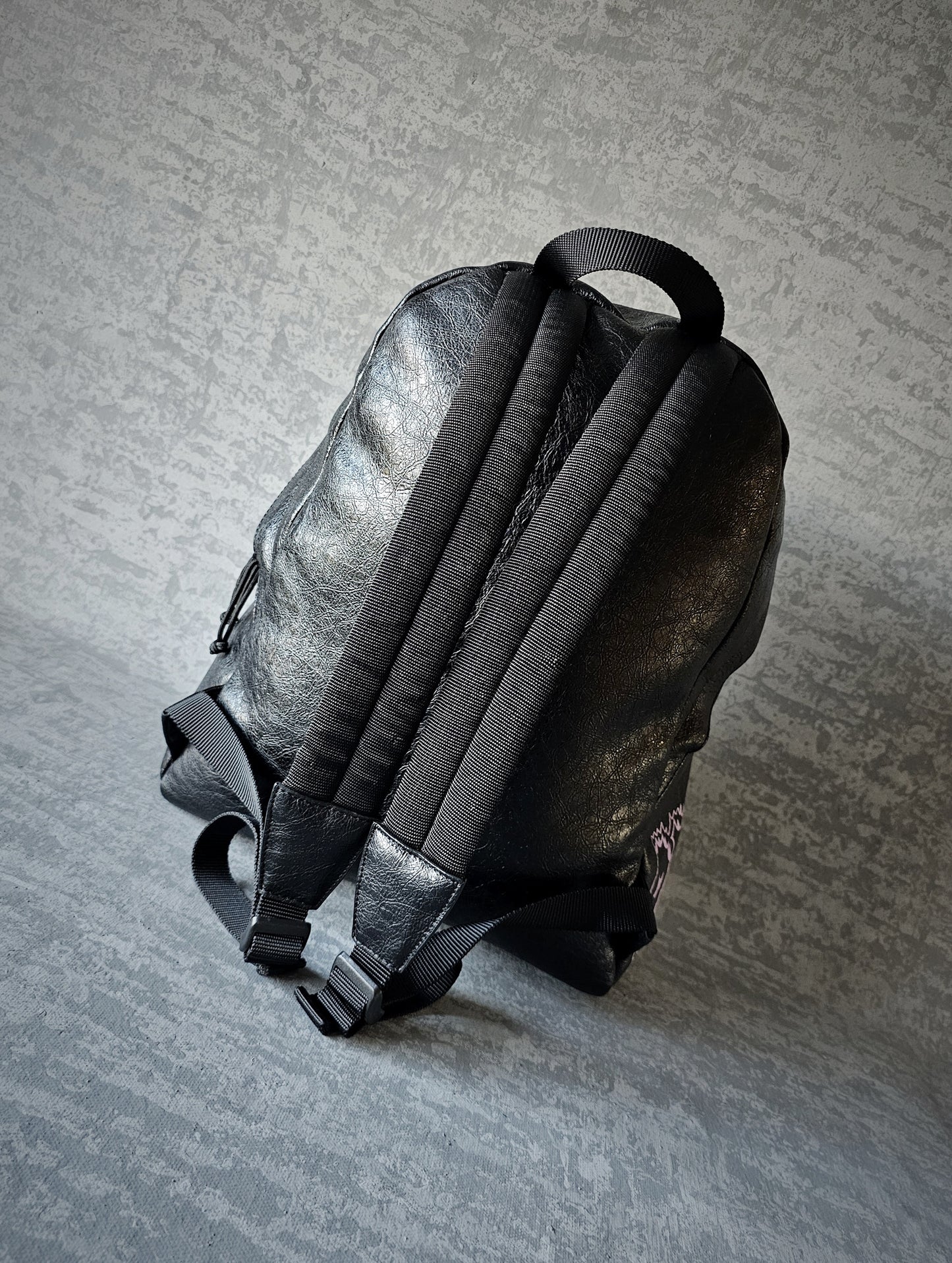 BALENCIAGA "Explorer" Graffiti Lambskin Backpack