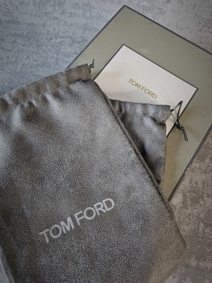 TOM FORD Orford Leather-Trimmed Suede Navy Trainers
