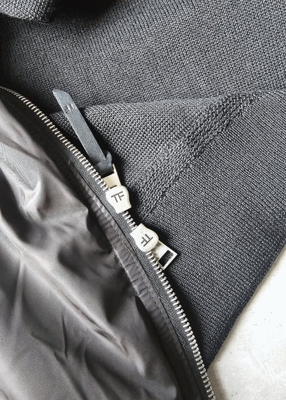 TOM FORD Shell-Panelled Wool Hooded Jacket Black