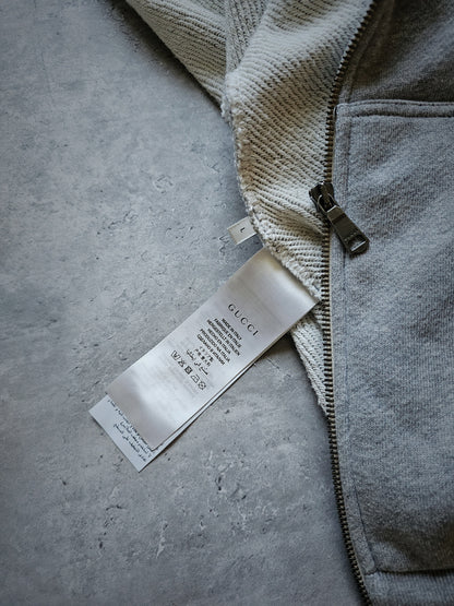 GUCCI Webbing-Trimmed Loopback Cotton Jersey Hoodie