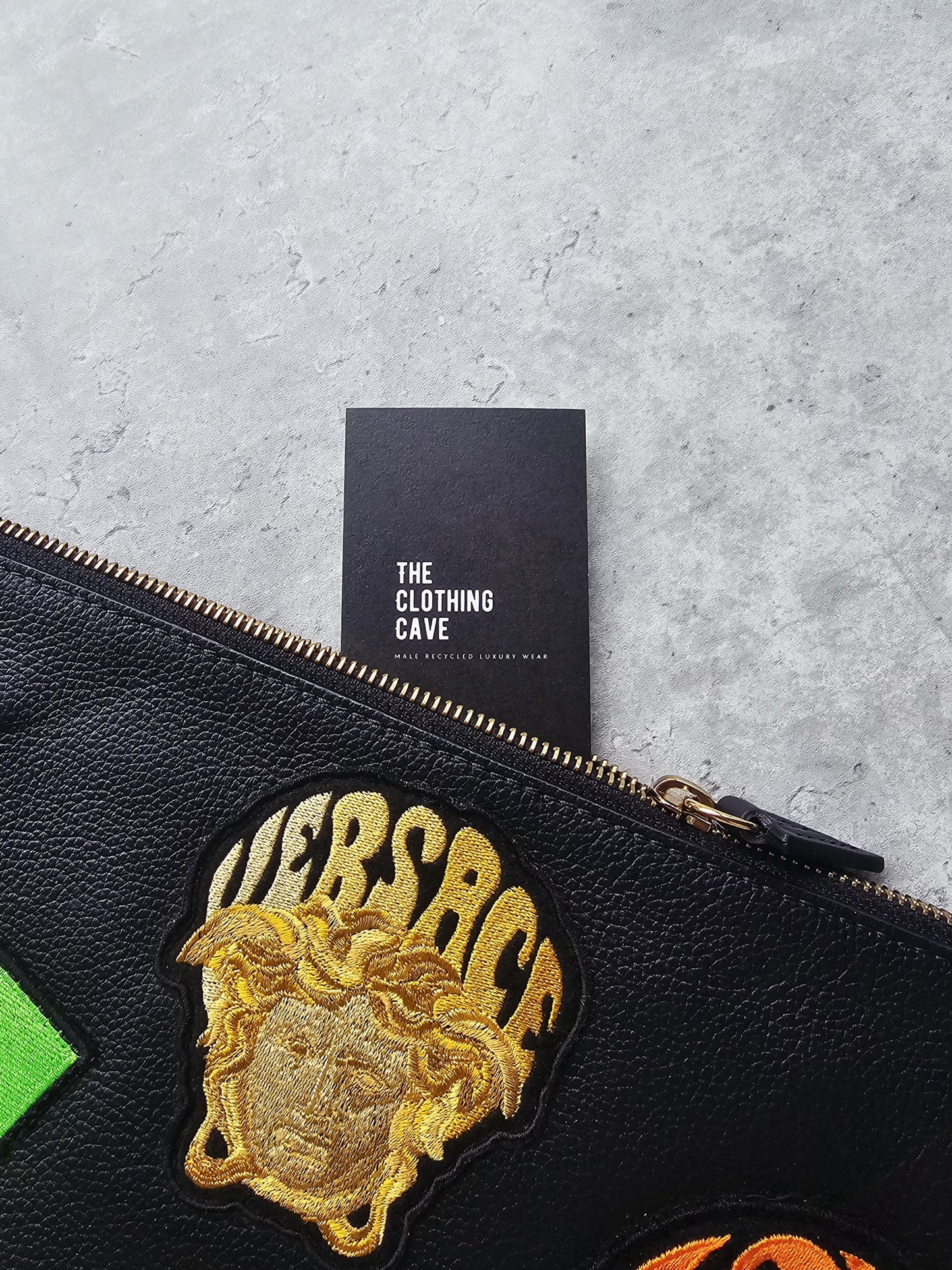 VERSACE Medusa Patch Embellished Zipped Documents Pouch