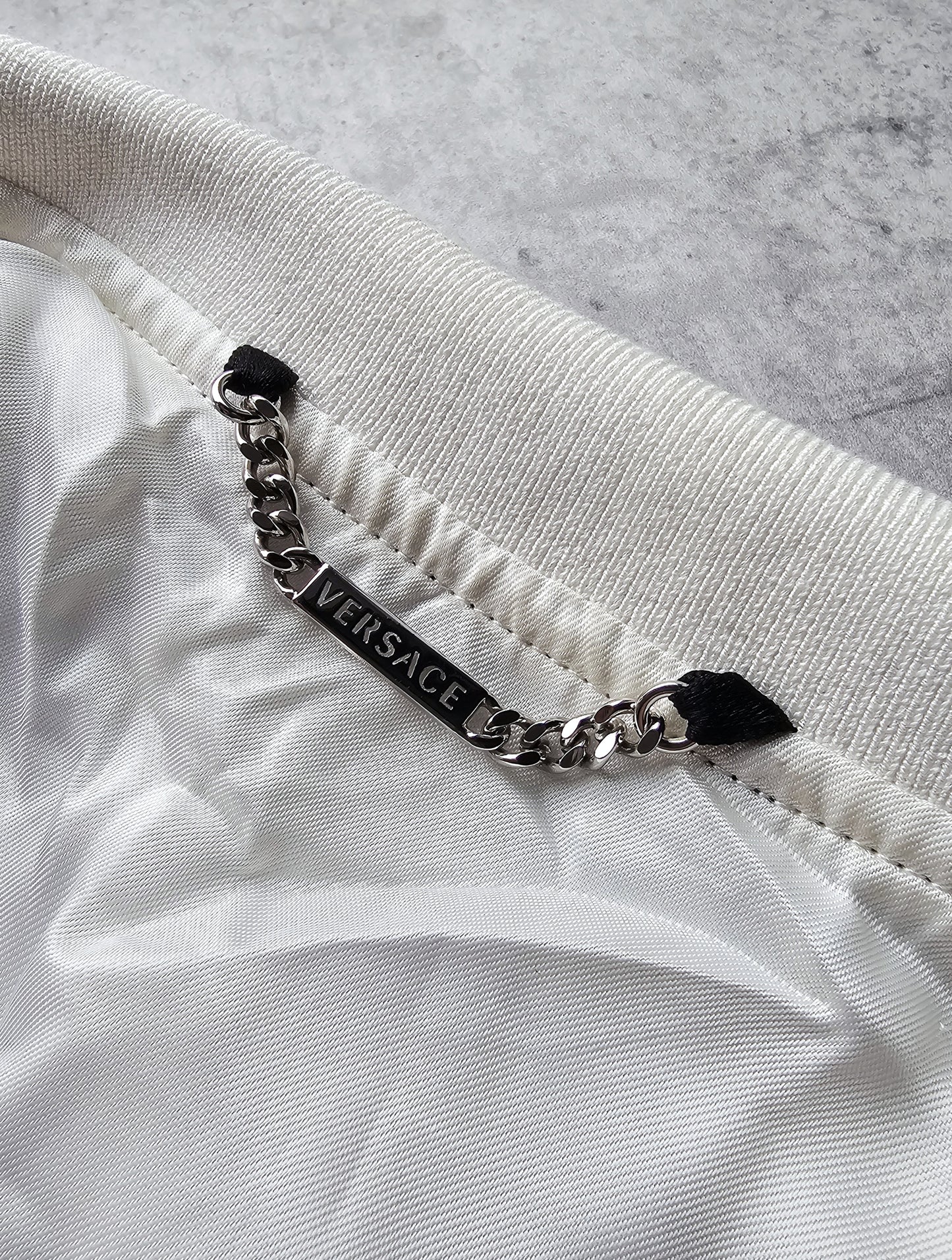 VERSACE Bauhaus Print Baroque Silk Bomber