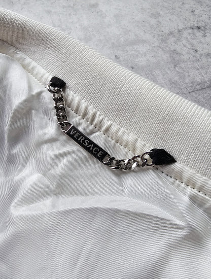 VERSACE Bauhaus Print Baroque Silk Bomber