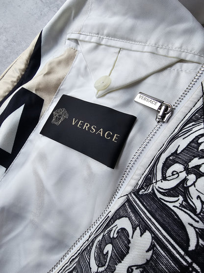 VERSACE Bauhaus Print Baroque Silk Bomber