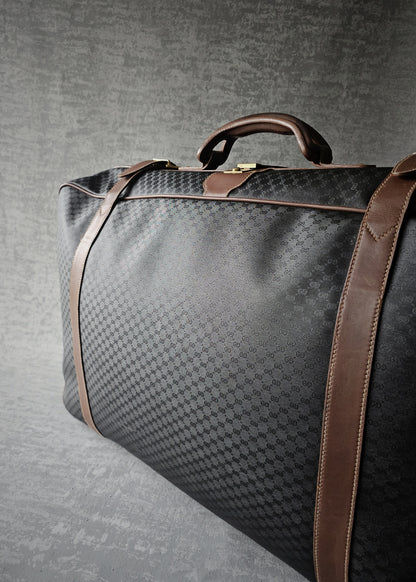 GUCCI Vintage GG Monogram Canvas Navy Suitcase