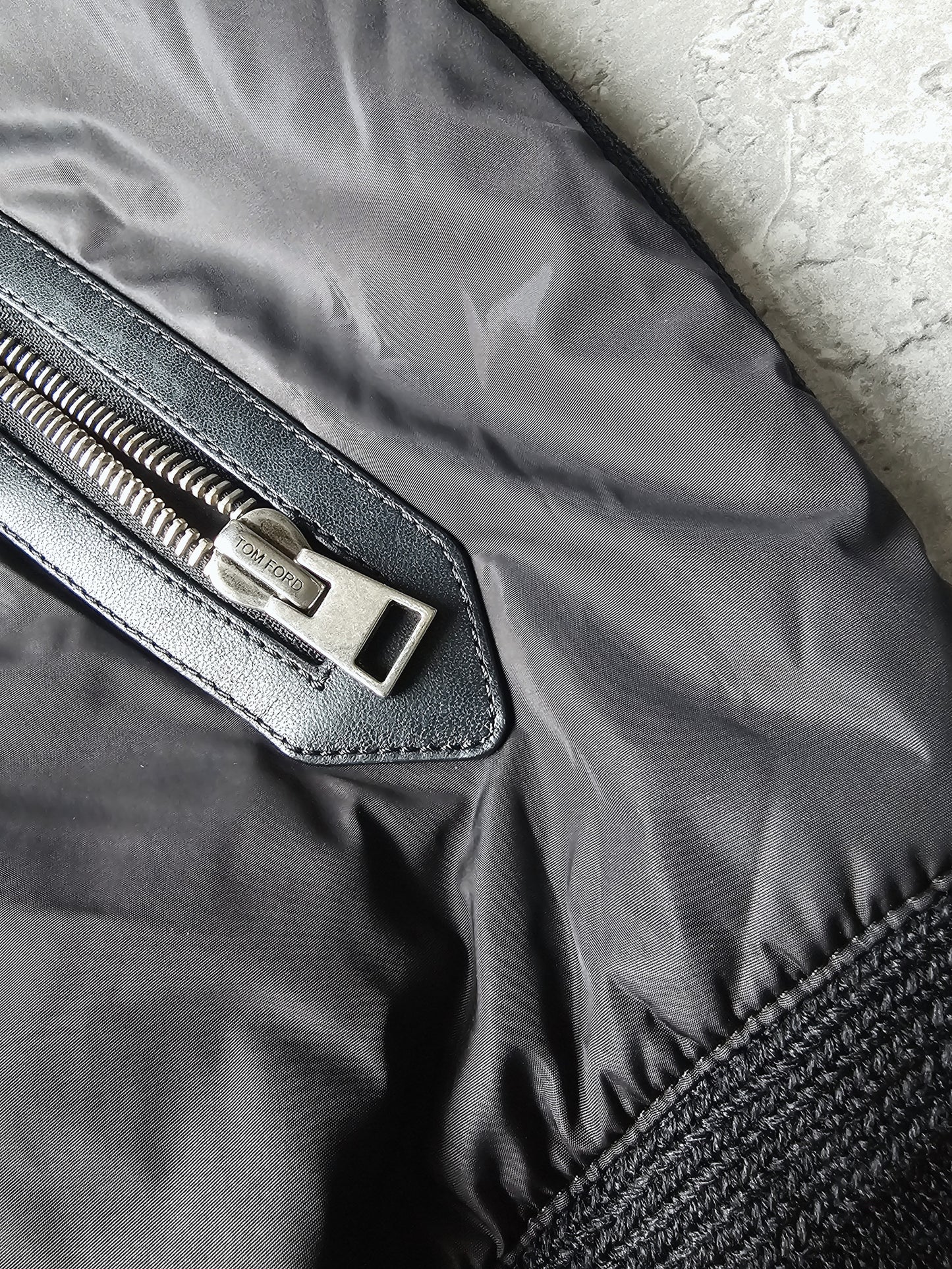 TOM FORD Shell-Panelled Wool Hooded Jacket Black