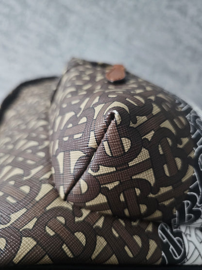 BURBERRY TB E-Canvas Monogram striped backpack