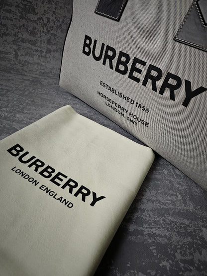 BURBERRY Logo-Print Leather-Trimmed Canvas Holdall