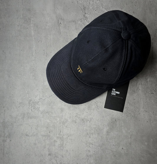 TOM FORD TF Canvas Logo Navy Baseball Cap