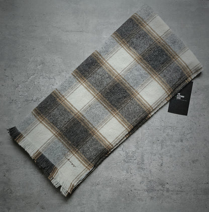 REISS Angelo Wool Blend Checked Scarf