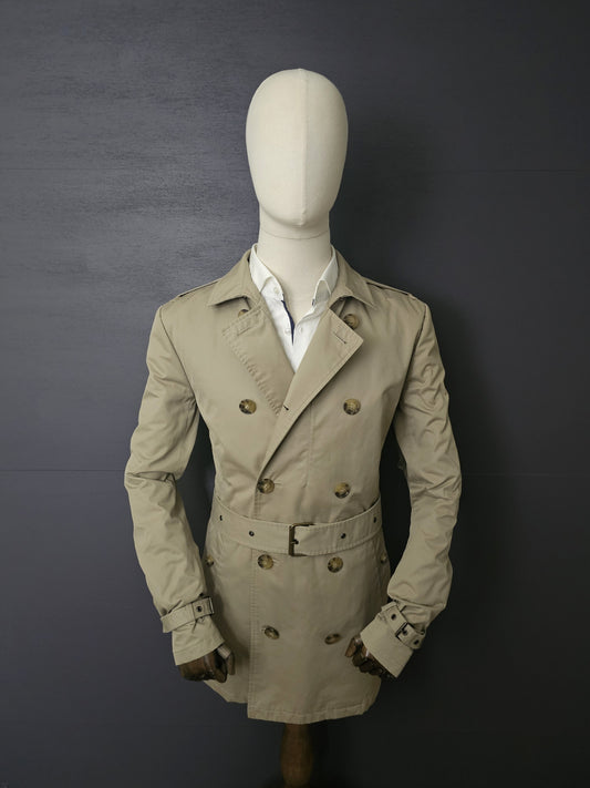 ALL SAINTS Amend Mac Beige Trench Coat