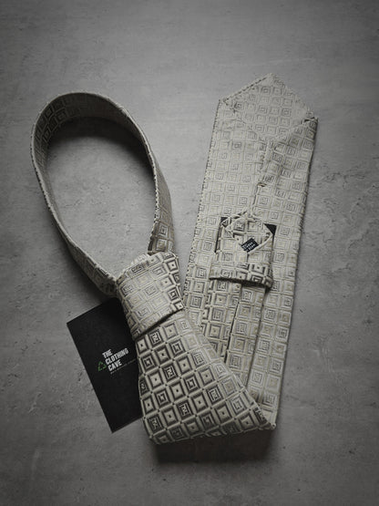 FENDI Embellished Micro FF Motif Silk Tie