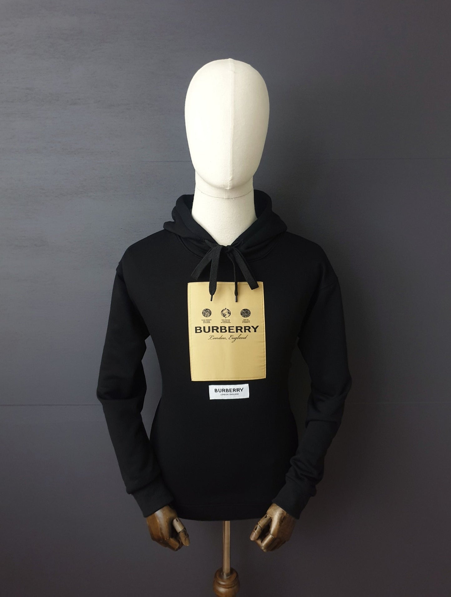 BURBERRY Applique-Logo Drawstring Hoodie