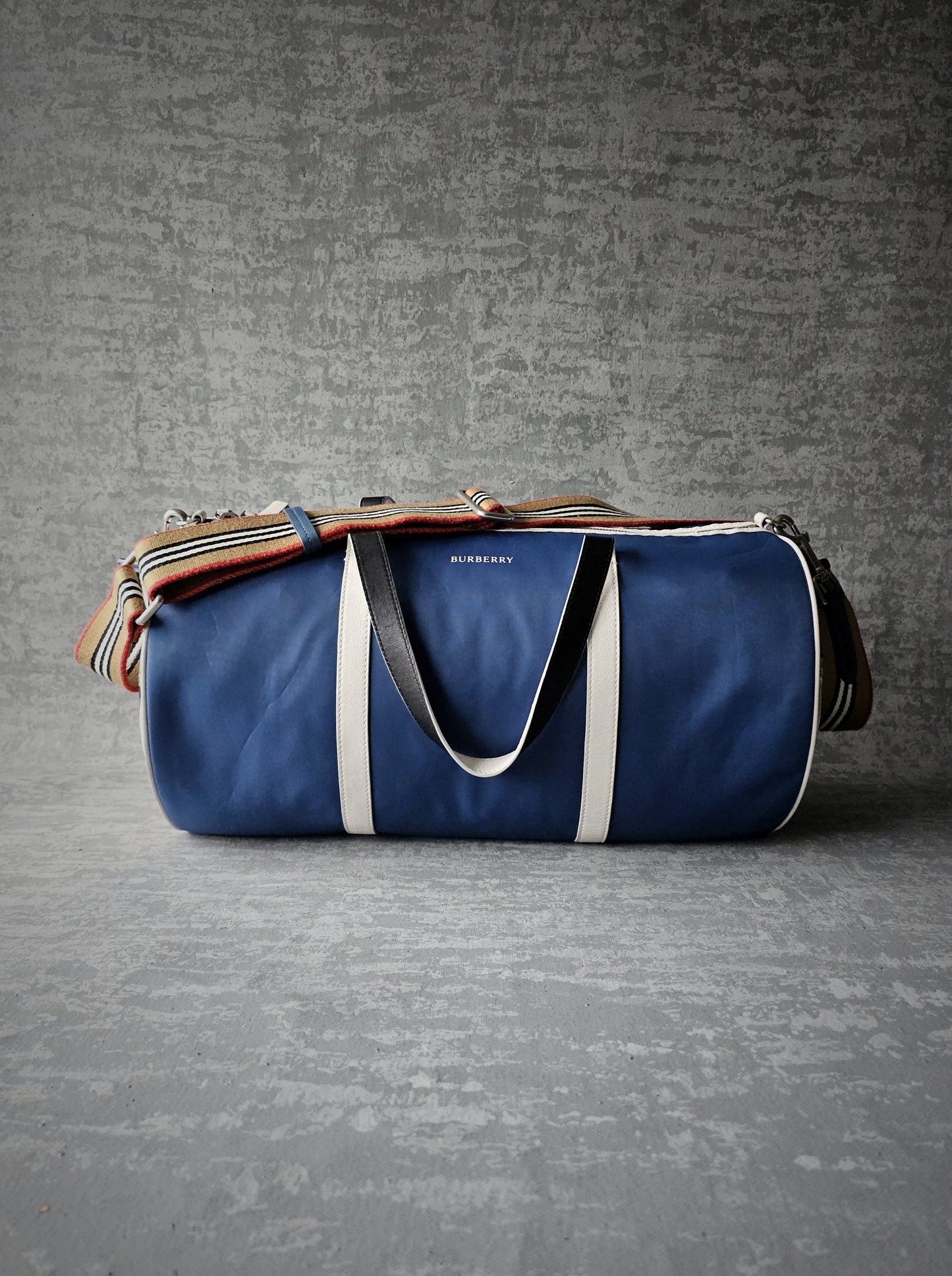 BURBERRY Nylon Kennedy Duffle Bag
