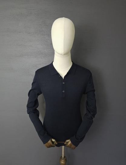 GUCCI Webbed-Hem Fine Knit Polo