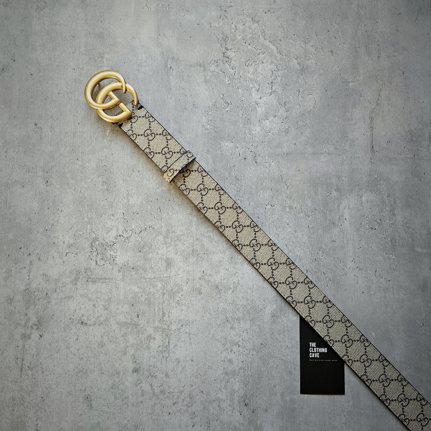 GUCCI GG Marmont Supreme Monogram Beige Belt