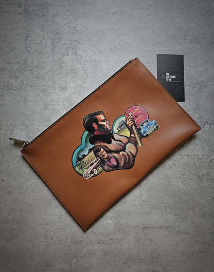 DIOR "On The Road" Jack Kerouac Leather Zip Pouch