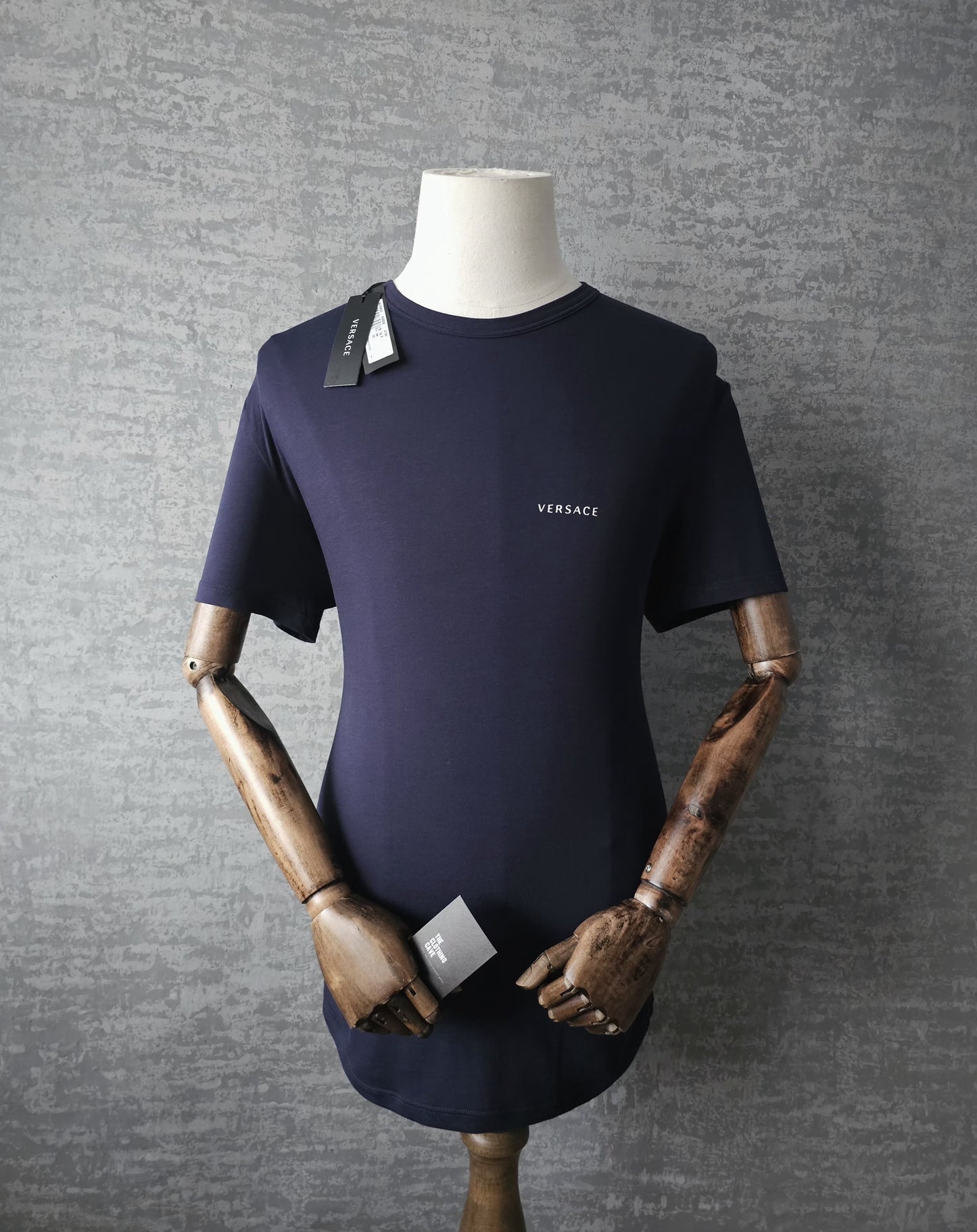 VERSACE Essentials Logo Navy T-Shirt