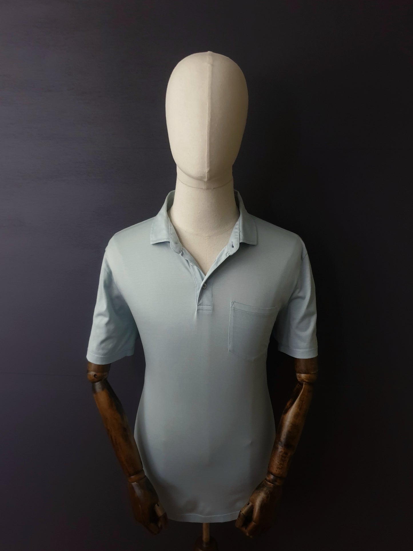 REISS Austin Polo Shirt in Sky Blue