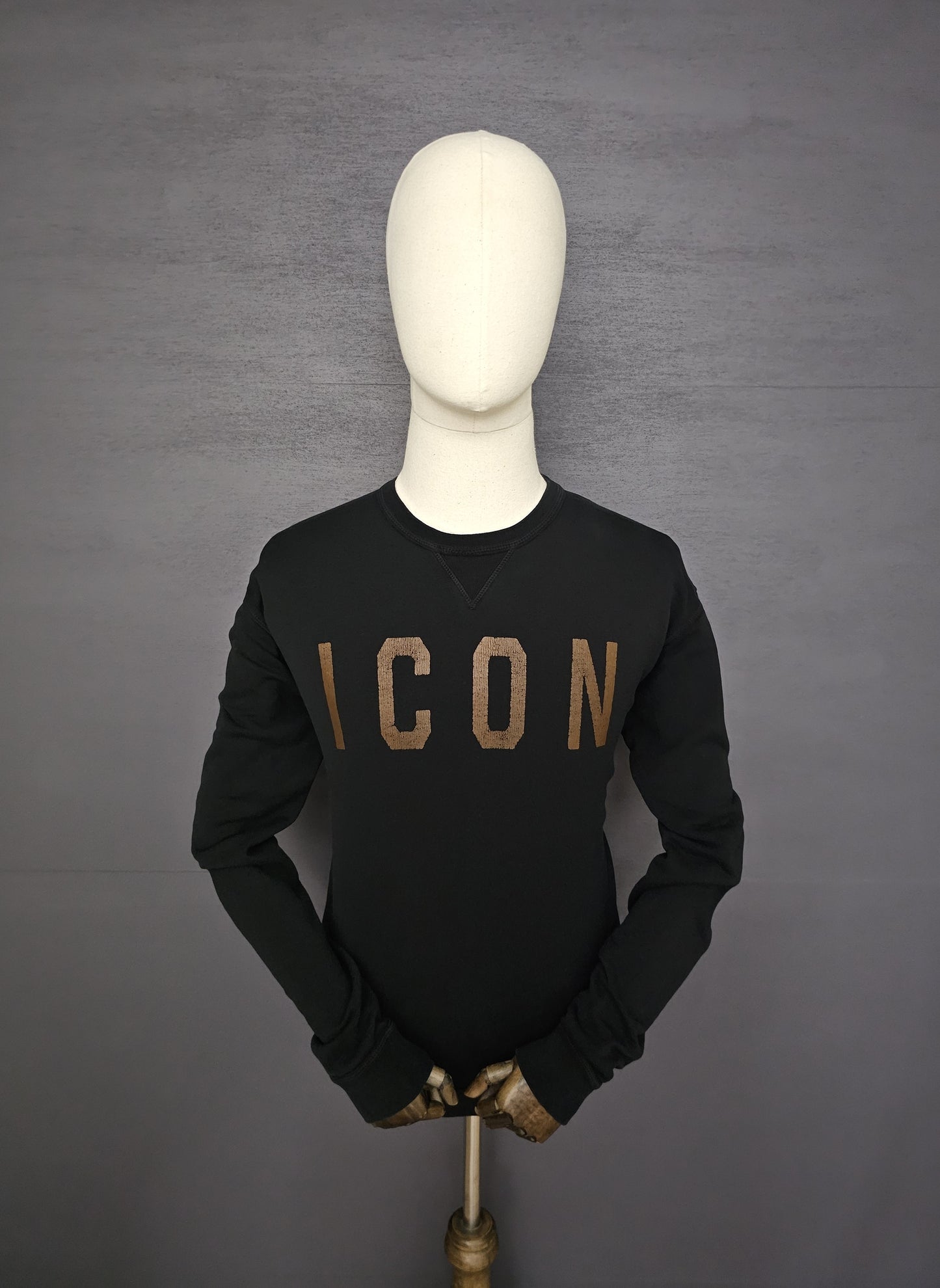 DSQUARED2 Copper-Tone ICON Logo Sweatshirt
