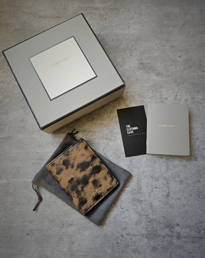 TOM FORD Leopard Print Full Grain Leather Bifold Card Holder