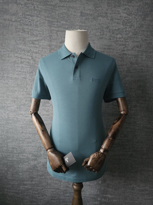 HUGO BOSS Turquoise Piro Logo 447 Polo Shirt