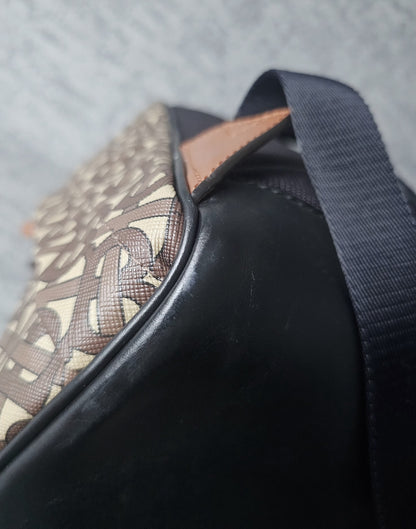 BURBERRY TB E-Canvas Monogram striped backpack