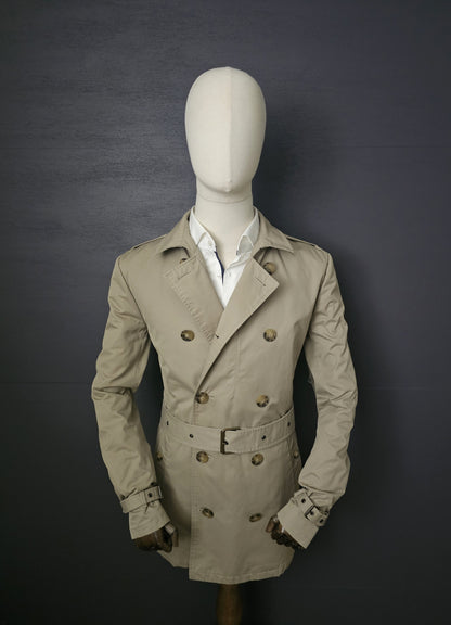 ALL SAINTS Amend Mac Beige Trench Coat