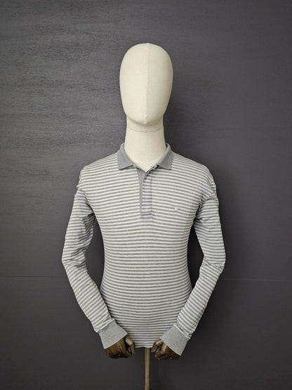 DIOR Stiped Long-Sleeve Polo with Bee Embroidery
