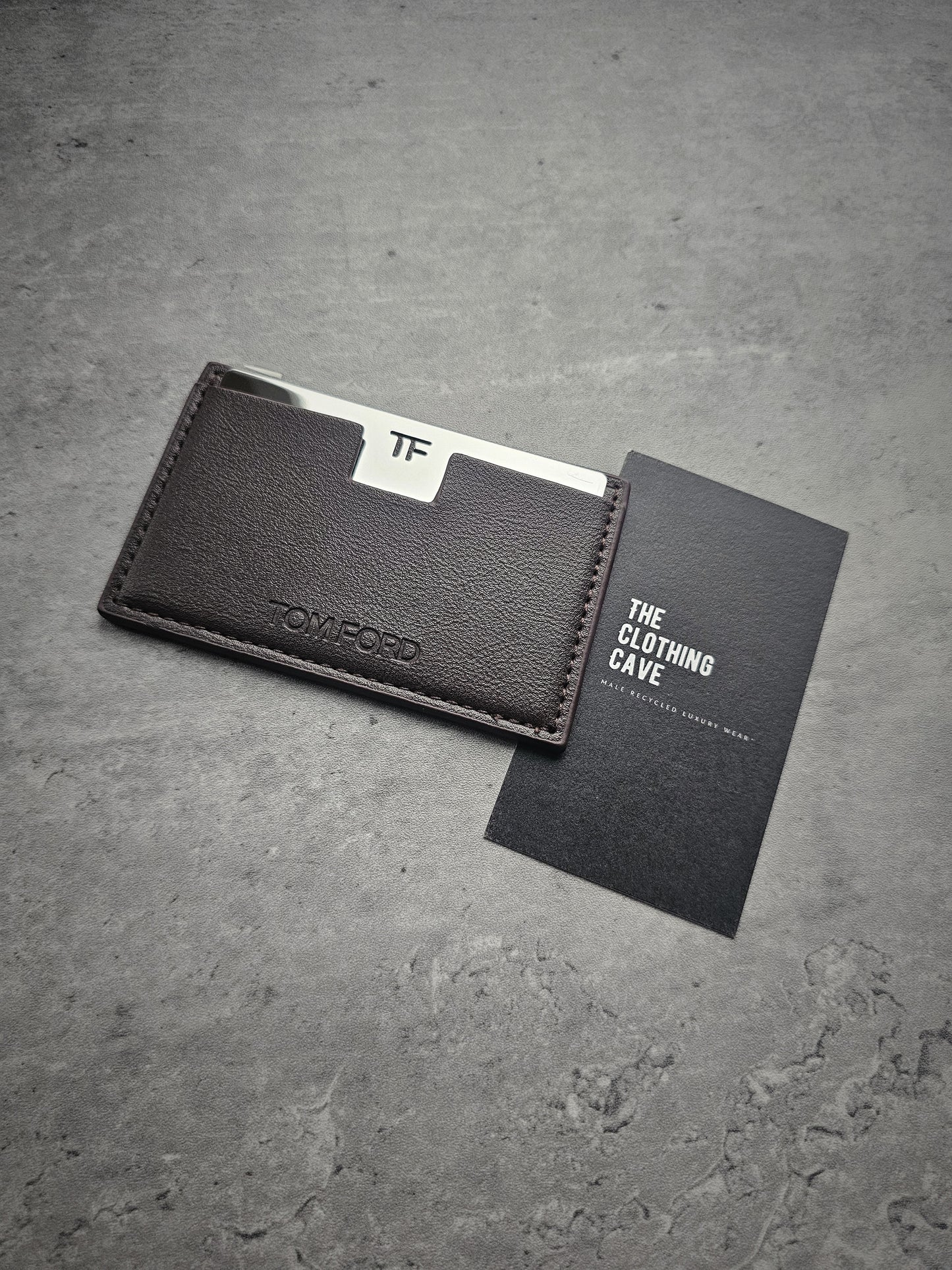 TOM FORD TF Single Leather Card Holder & Mirror