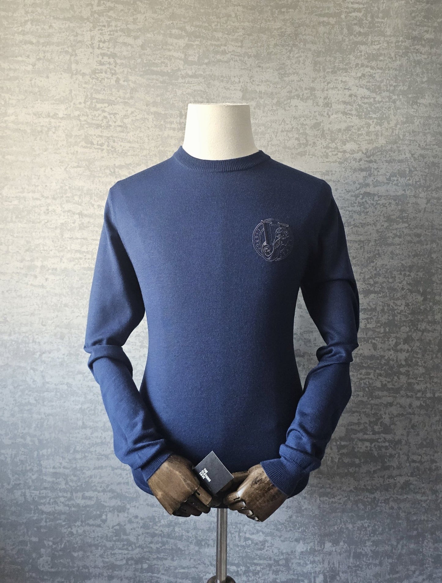 VERSACE Jeans Chest Logo Crew Neck Jumper