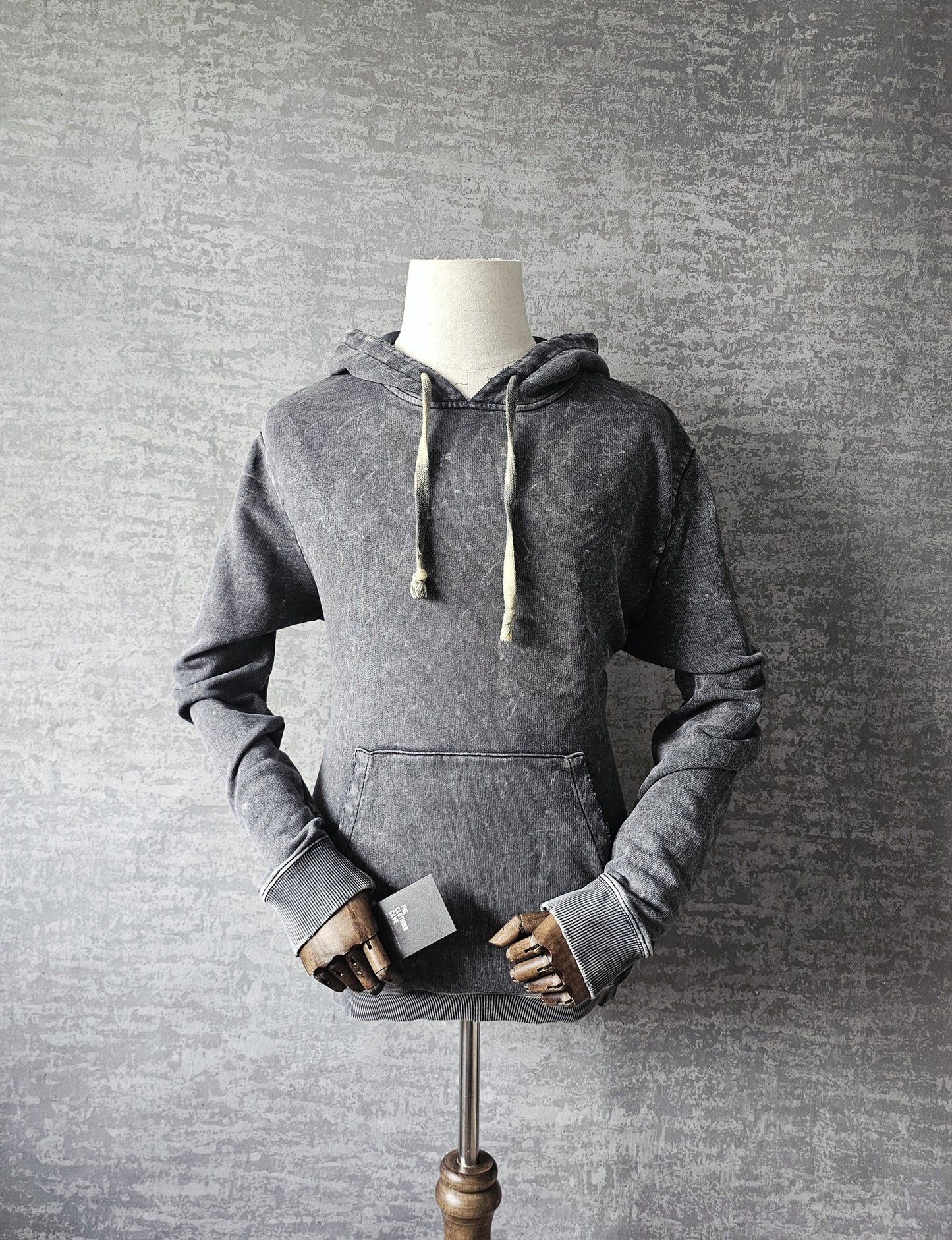 SAINT LAURENT Distressed Washed Cotton Hoodie