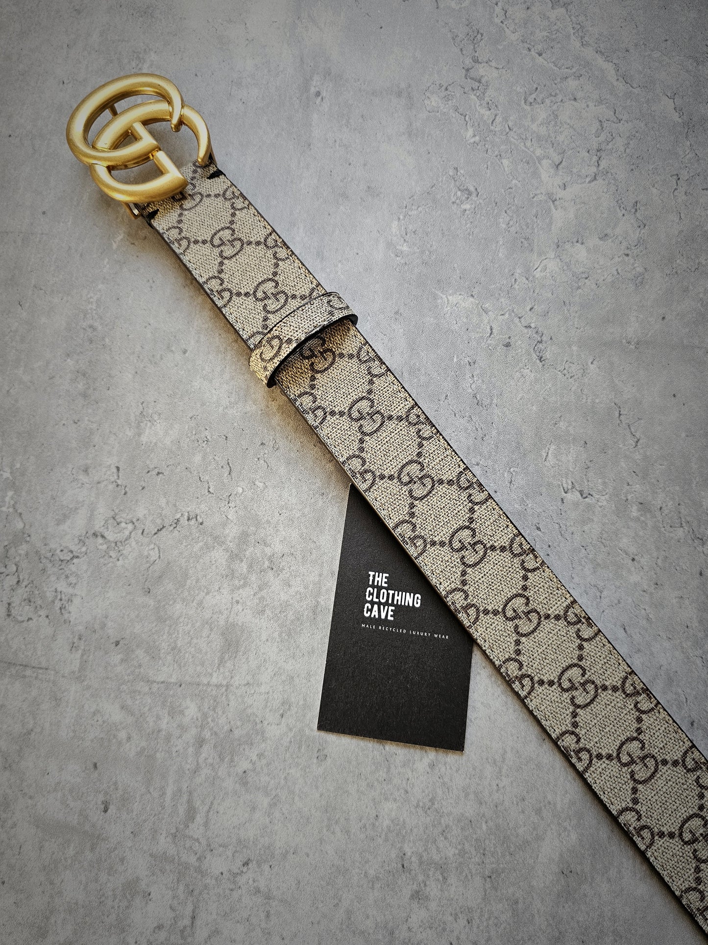 GUCCI GG Marmont Supreme Monogram Beige Belt
