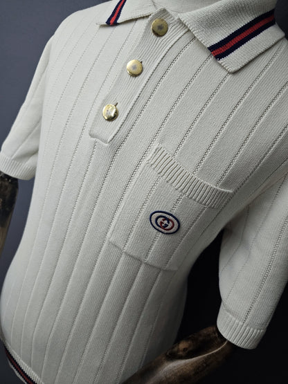 GUCCI Webbed Short-Sleeve Knit Polo
