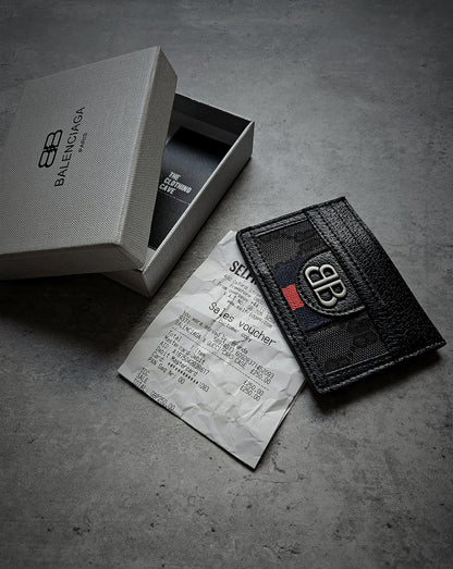 BALENCIAGA x GUCCI Hacker Canvas Card Holder