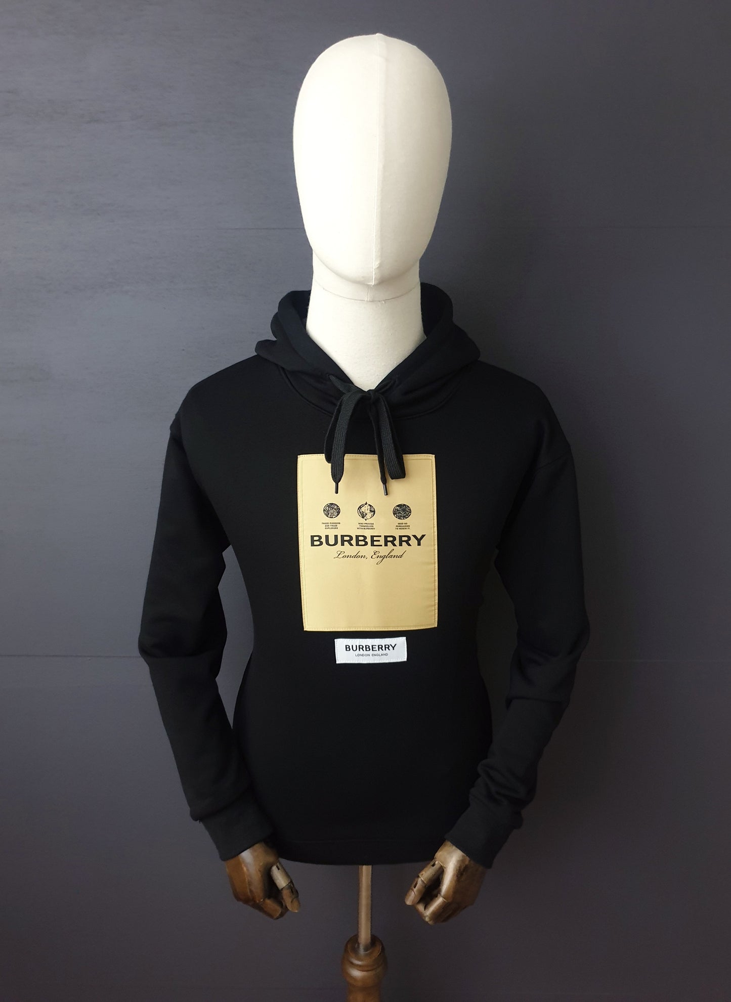 BURBERRY Applique-Logo Drawstring Hoodie