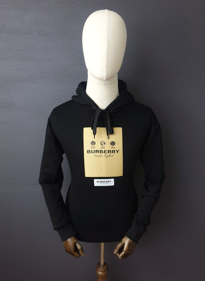 BURBERRY Applique-Logo Drawstring Hoodie