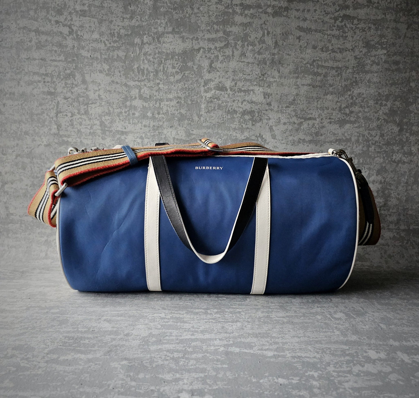 BURBERRY Nylon Kennedy Duffle Bag