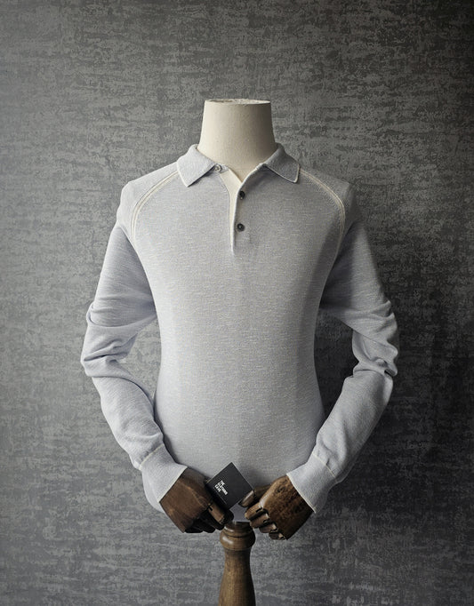 REISS Earlsfield Edition Long Sleeve Knitted Polo