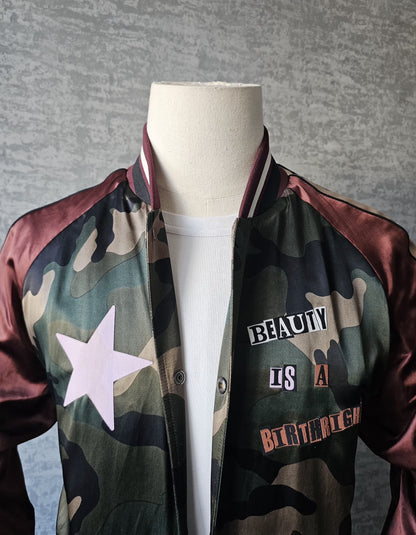 VALENTINO GARAVANI x Jamie Reid Satin Bomber