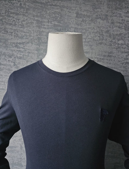 VERSACE Collection Medusa Embroidered Long-Sleeve T-Shirt