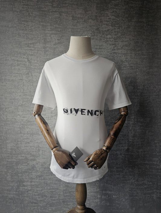 GIVENCHY Faded Distressed Logo T-Shirt