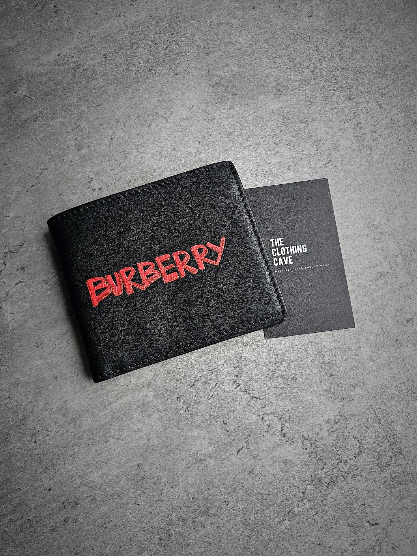 BURBERRY Graffiti Print International Leather Bifold Wallet